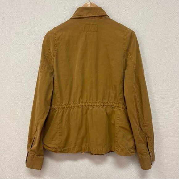 J. Crew Women Full Zip Classic Twill Chino Jacket 26994 100% Cotton Brown Size M - Picture 2 of 10